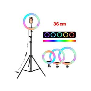 3D-36cm  Lighting RGB Ring Light  avec Tripod 2 m pour video YouTube / Tiktok
