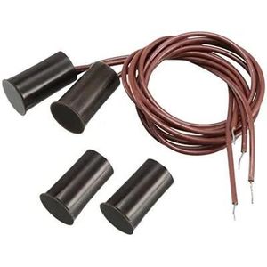 Contact Magnétique Filaire Encastré pour Porte Marron