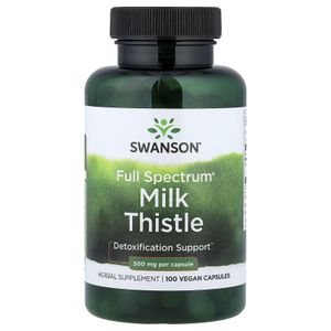 Swanson Chardon Marie (Milk Thistle) 500 mg – 100 Capsules Végannes