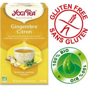 Thé vert gingembre & citron BIO Yogi Tea