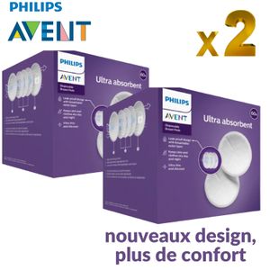 Avent Pack: 2 x 60 Coussinets d'Allaitement, SCF254 / 61 GARNITURE JETABLE JOUR 60PCS