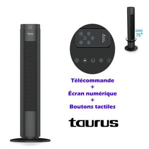Taurus VENTILLATEUR BABEL DIGITAL 45W , télécommande, 3 modes, minuterie 9h