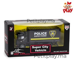 Camion Police Super Power Die Cast – Jouet Camion Police Super City Vehicle