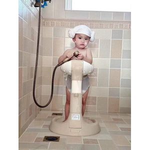 Baignoire pour bébé à hauteur réglable, support pliable pour nouveau-né 0-6 mois, table de bain antidérapante et ajustable, porte-bébé de bain pratique et facile à utiliser, support de baignoire pour bébé/tout-petit
