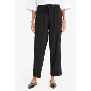 Defacto Pantalon Femme coupe carotte en coton - Noir - E7954AX.