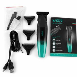 VGR Tondeuse Professionnelle Sans Fil pour Cheveux et Barbe – Lame Céramique DLC – Moteur 9000 RPM – Batterie Lithium 2000 mAh – Écran LED – USB Rechargeable – Mode Turbo – Avec 3 Sabots