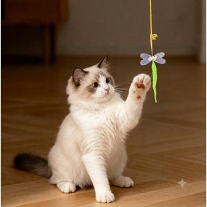 Jouet suspendu interactif pour chat – Libellule fantaisie avec ailes décoratives
