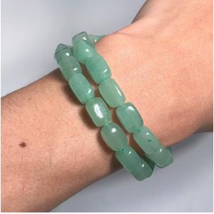 bracelet  en pierre naturelle Aventurine 8*12mm _ la pierre de la chance