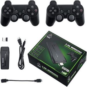 Game Stick 4K HDMI Plug & Play avec 2 Manettes Sans Fil Console TV Rétro Gaming Plus de 10000 Jeux Classiques