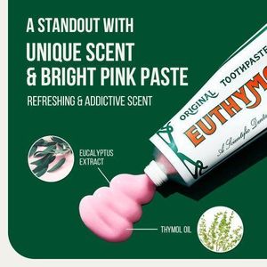 Euthymol Original Dentifrice , Sans Fluorure, Anti-plaque, Antibactérien, Cavité Protection