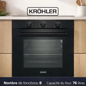 Kr”hler فرن مدمج كهربائي 70 لتر حراري، 8 وظائف تنظيف Aquactiva، FIDCP N615 L