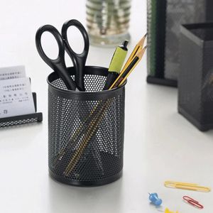 Porte-Stylos Rond en Métal – Organiseur pour Stylos, Crayons et Pinceaux