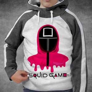 BENYAHYA STORE Capuche Sweatshirt Enfant Squid Game de 6 à 14 ans Serie Tv Art