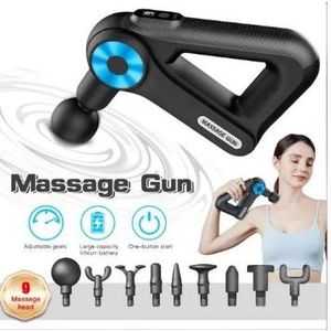 Dynamic Pistolet de Fascia triangulaire électrique avec Massage de Relaxation par Vibration musculaire à 9 niveaux, pistolet de Massage pratique avec 9 têtes de Massage Rechargeable