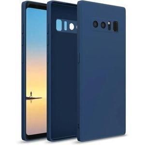 Case Pochette Souple Liquid Silicone liquid pour Samsung Galaxy Note 8- bleu