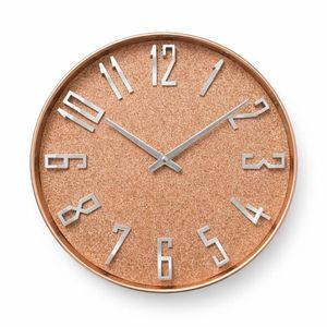 Pandiani Horloge Murale Design Rose Gold Effet Pailleté – Style Moderne & Élégant
