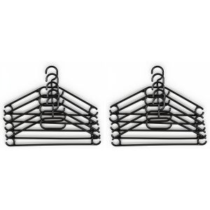 Cintres - Plastique Robuste - Pour Vêtements - Noir, Lot de 5 - Lot de 2