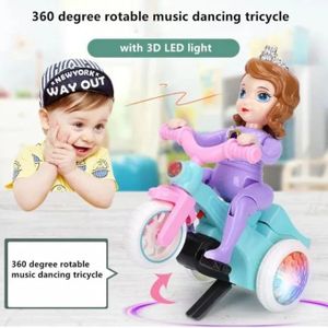 Tricycle pour enfants avec rotation à 360°, sons amusants et lumières LED clignotantes