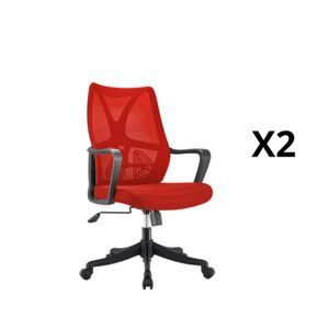 Kitea Deux Fauteuil Sénateur Respira Mesh - Rouge