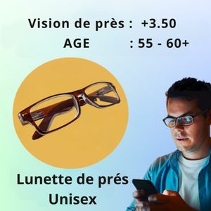 - نظارات القراءة +3.50 - رؤية قريبة (60+-55 سنة) - تقليل تعب العين وتحسين الرؤية القريبة والراحة البصرية