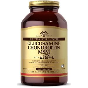 Solgar Glucosamine Chondroïtine MSM – Triple Action Articulaire, 180 Tablettes. MADE in USA