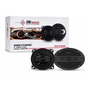 Haut-Parleurs Voiture S100-CV404C 4” 10 cm 4 Voies Coaxiaux 210W Max – Paire de Speakers Auto Universels