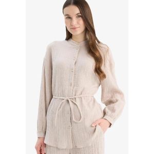 Defacto Tunique Femme en coton - Beige - E1107AX.