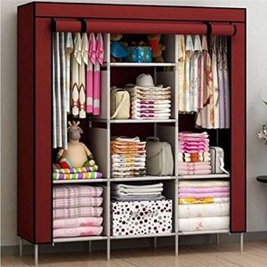 Armoire en Tissu avec Rideau – Rangement Pratique et Élégant