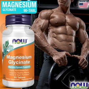 Magnesium Glycinate Support Muscle et Sommeil Highly Absorbable Form, 90 Tablets