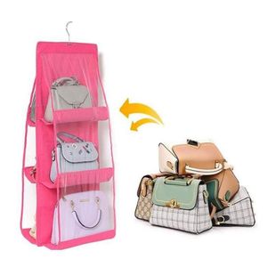 منظم لتعليق وتخزين الحقائب اليدوية بـ 6 جيوب