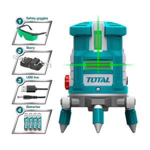 TOTAL Niveau laser auto-nivelant 30 mètres