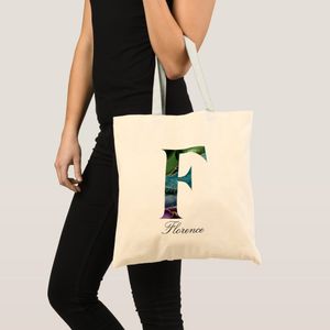 Tote Bag Elegant Modern Age Monogram Initial name Unique, haute qualité