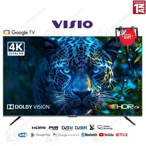 Visio 50 Smart TV UHD 4K Google Assistant Bluetooth HDR 10 HLG Dolby Vision + Support Mural