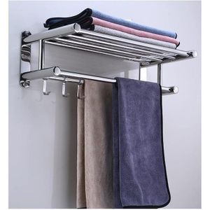 Porte Serviette Mural en Acier Inox Grille chrome de salle de bains