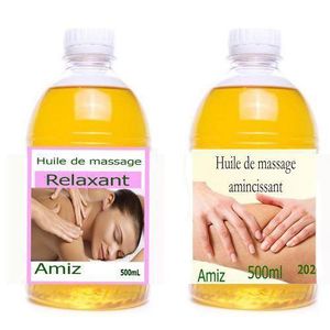 Amiz  lot d huile de massage relaxent 500ml massage amincissant 500mL