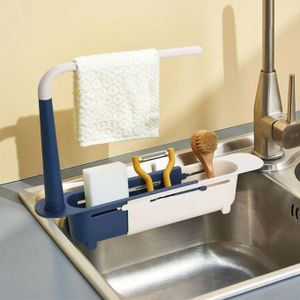 Porte-Savon et Éponge pour Évier Télescopique -Rangement Pratique