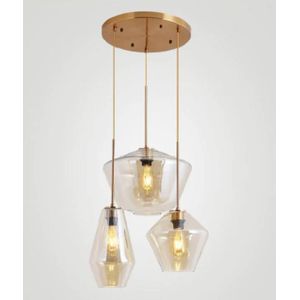 Suspension Ambre Trio Lumineuse