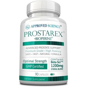 Approved Science Prostarex - مكمل غذائي للبروستاتا - SawPalmetto، 1200 مجم من بيتا سيتوستيرول، بيوبيرين - 90 كبسولة - إمداد لمدة شهر واحد