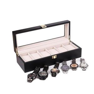Boite de rangement pour 6 montres,Presentoir montre,Coffret montres,Boite bijoux,montre-bracelet