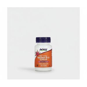 Now Vitamine D3 5000 UI – 120 Gélules Souples Haute Efficacité pour Soutien Immunitaire et Osseux