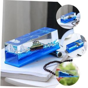 aBateau Pirate Insubmersible en Bouteille de Liquide, Jouet et Décoration de Bureau