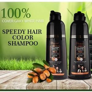 Disaar Shampoing colorant pour cheveux, Ginseng et huile de serpent, brun,  400ml à prix pas cher