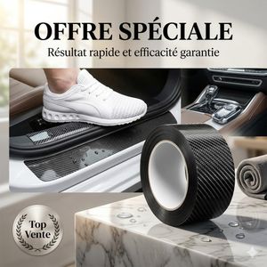 Protecteur de seuil de Garde de Porte de Voiture, 5CM×5M Fibre de Carbone 5D Film de Protection Autocollant pour portière de Voiture/Pare-Chocs Avant et arrière/Protection de seuil