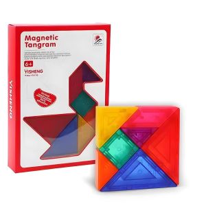 Puzzle Tangram - Magnétique 9 Pièces - Jeu Éducatif Développement Cognitif - Multicolore pour Enfants 6 ans et +