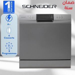 Schneider Lave-vaisselle Comptoir - Table top 8 programmes - 6 couverts - A+ silencieux - WQP6-3602H