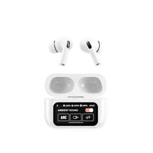 Casque Bluetooth Blanc A9 Pro – Haute Qualité Sonore & Écran Numérique Intégré
