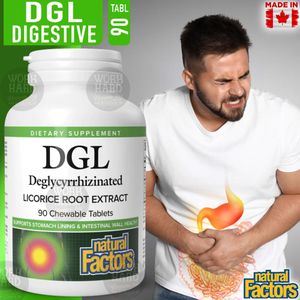 DGL Digestive Avec Licorice Root Extract Soutien de la muqueuse gastrique et de la santé 90 Chewable Tablets
