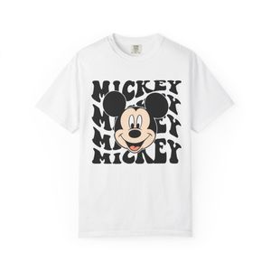CAPRI T-Shirt Graphic "Mickey Mouse Vintage Typography" – 100% Coton Premium Retro Streetwear Unisex