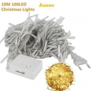 Guirlande LED 10M lumière enchaînée décoration de Noël couleur jaune