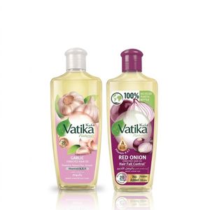 Vatika Huile à l'ail & Huile à l'oignon rouge anti chute des cheveux
